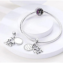 Charm Sterling Silver 925 Family is a Circle of Love, Family Bracelet Pendant