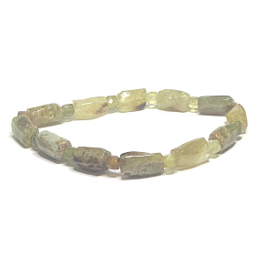 Garnet Tsavorite bracelet elastic natural stone, ball 6 - 10 mm / 16 - 17 cm, gardener mascot