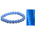 Jade Luminois Light Phosphorescent, blue glow in the dark, bracelet elastic natural stone, bead 8 mm / 16 - 17 cm