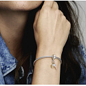 Charm Sterling silver 925 Protective amulet, Fatima's hand, prophet's eye and feather, talisman 3in1, bracelet pendant symbol