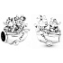 Charm Sterling silver 925 Disney adventure with Mickey Mouse and Minnie. travel bracelet bead