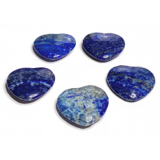 Lapis Lazuli Hmatka, healing gemstone in the shape of a heart natural stone 3 cm 1 piece, stone of harmony