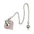 Rose pendulum natural stone for dowsing, divination 2,5 x 2 cm, love stone