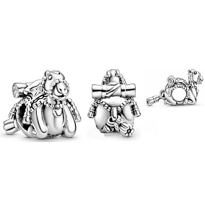 Charm Sterling silver 925 Egypt, camel, travel bracelet bead