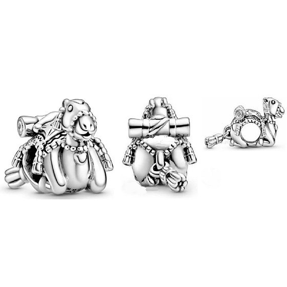 Charm Sterling silver 925 Egypt, camel, travel bracelet bead