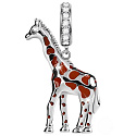 Charm Sterling silver 925 Giraffe, animal bracelet pendant