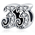 Charm Sterling silver 925, 33 anniversary, bead for bracelet