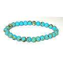 Tyrkenite blue bracelet elastic natural stone, bead 6 mm / 16-17 cm, stone of young people, looking for a life goal