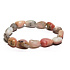 Opal pink bracelet elastic natural stone, stone 8 - 10 mm / 16 - 17 cm, stone of queen, attraction, female intuition and beauty