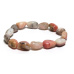 Opal pink bracelet elastic natural stone, stone 8 - 10 mm / 16 - 17 cm, stone of queen, attraction, female intuition and beauty