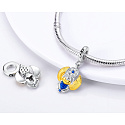 Charm Sterling silver 925 Egyptian Scarab, travel bracelet pendant