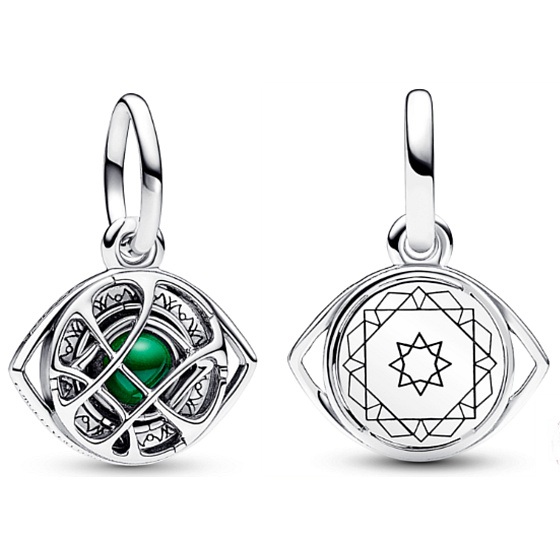 Charm Sterling silver 925 Marvel Doctor Strange Agamotto's Eye, bracelet pendant