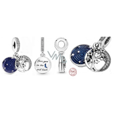 Charm Sterling silver 925 Galaxie and tree 2in1, love bracelet pendant Charm Sterling silver 925 Galaxie and tree 2in1, love bracelet pendant