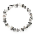 Crystal with Tourmaline elastic bracelet, natural stone, 19 cm, stone of stones