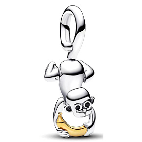 Charm Sterling silver 925 Friendly monkey, animal bracelet pendant Charm Sterling silver 925 Friendly monkey, animal bracelet pendant