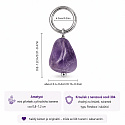 Amethyst – mini pendant made of natural stone approx. 0.8–1.2 cm, gold finish | Talisman of calm and harmony