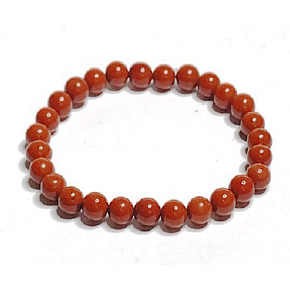 Jasper red bracelet elastic natural stone, ball 6 mm / 16-17 cm, full care stone Jasper red bracelet elastic natural stone, ball 6 mm / 16-17 cm, full care stone