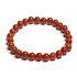 Jasper red bracelet elastic natural stone, ball 6 mm / 16-17 cm, full care stone