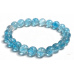 Topaz bracelet elastic natural stone, ball 8 mm / 16 - 17 cm, stone of wisdom