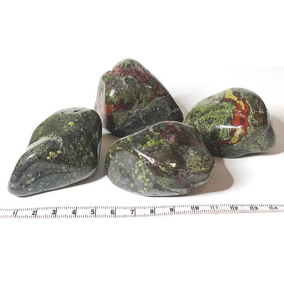 Epidot, Tumbled natural stone 100 - 160 g, 1 piece, heart healing stone