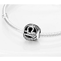 Libra, zodiac sign, silver + zirconia bracelet pendant, ball 9 mm 1 piece