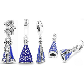 Sterling silver 925 Religious spells Nossa Senhora Aparacida, bracelet pendant