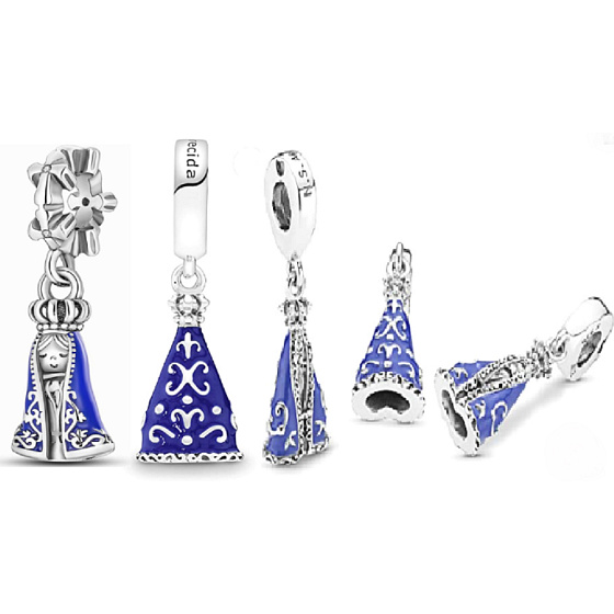 Sterling silver 925 Religious spells Nossa Senhora Aparacida, bracelet pendant