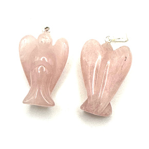 Rose Angel Pendant Protector Pendant natural stone 25 mm, stone of love