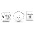 Charm Sterling silver 925 Disney Mickey Mouse & Minnie Mouse, stopper, clip bead for bracelet