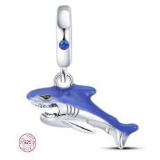 Charm Sterling silver 925 Shark, animal bracelet pendant