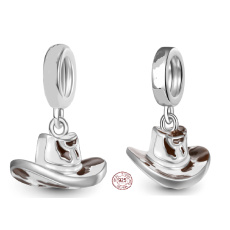 Charm Sterling silver 925 Cowboy hat, bracelet pendant interests