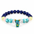 Colorful Memories of Peru – elastic bracelet with a turquoise alpaca | 8 mm beads, 16–17 cm