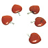 Jasper red heart pendant natural stone, 2 cm 1 piece, full care stone