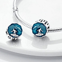 Sterling silver 925 Surf - for surfers, bead for bracelet sport
