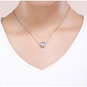Charm Sterling silver 925 Poetic flowers heart bead on bracelet love