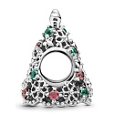 Sterling silver 925 Glittering Christmas tree silver, Christmas bracelet bead