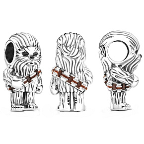 Charm Sterling silver 925 Marvel Star Wars Chewbacca, bracelet bead Charm Sterling silver 925 Marvel Star Wars Chewbacca, bracelet bead