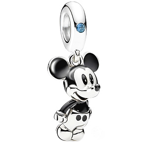 Charm Sterling silver 925 Disney Mickey Mouse, movie bracelet pendant