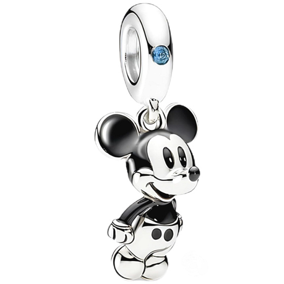 Charm Sterling silver 925 Disney Mickey Mouse, movie bracelet pendant