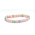 Morganite bracelet elastic natural stone, ball 6 mm / 16 - 17 cm, stone of divine love