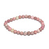 Rhodonite bracelet elastic natural stone, ball 6 mm / 16 - 17 cm, stone of forgiveness