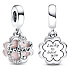 Sterling Silver 925 Friendship Quatrefoil - Lucky to have you, friendship bracelet pendant