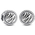 Charm Sterling silver 925 Charm with zebra print, bead on bracelet animal