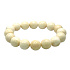 Ivory elastic bracelet made of natural ivory, ball 12 mm / 16-17 cm