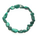 Malachite bracelet elastic chopped natural stone 19 cm, wishing stone