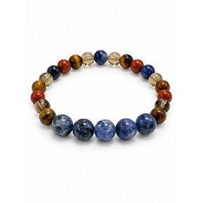 Bracelet with a story – Bro, you can count on me, natural minerals, 8 mm bead / wrist 16–18 cm