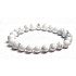 Magnesite / Howlite white bracelet elastic natural stone, bead 8 mm / 16-17 cm, cleansing stone