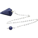 Lapis Lazuli pendulum natural stone 2,5 cm + 18 cm chain with bead, harmony stone