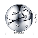 Sterling silver 925 zodiac sign Capricorn + cubic zirconia, bead for bracelet 9 mm