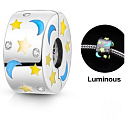 Charm Sterling silver 925 Luminous - Constellation, stopper, clip bead for sign bracelet